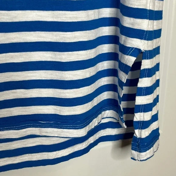 Anthropologie Pilcro Jordyn Stripe Slub Tee NWT Oversize Blue White MEDIUM NEW - Picture 5 of 14